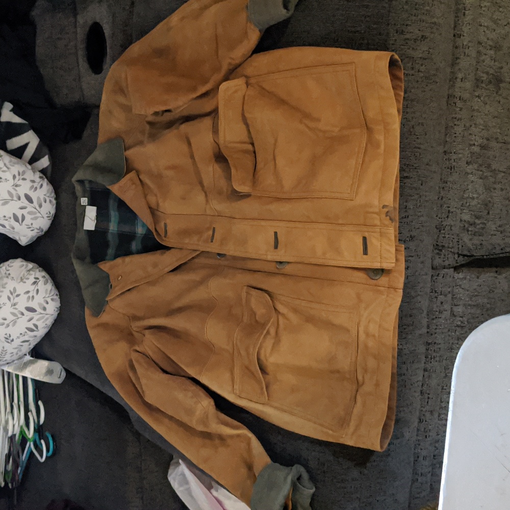 Mens jacket size large brown